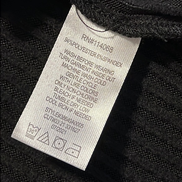 Love, Glam Girl large Jayme brushed tie front pullover black long sleeve stitch - Picture 8 of 11